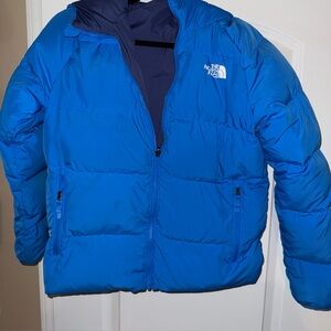 The North Face 600 Fill Down Puffer Jacket Blue Boys Size CL Kids Winter Coat